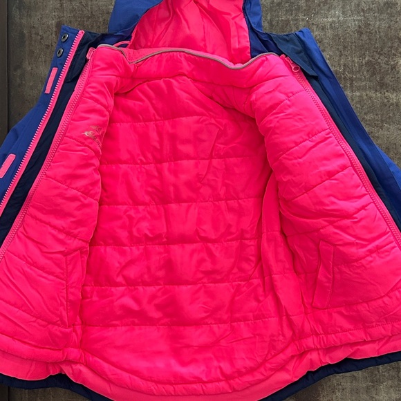 Eddie Bauer Snow Jacket 3 in 1 Insulated Hooded Blue and Pink Jacket NEW W/TAGS - Picture 2 of 6